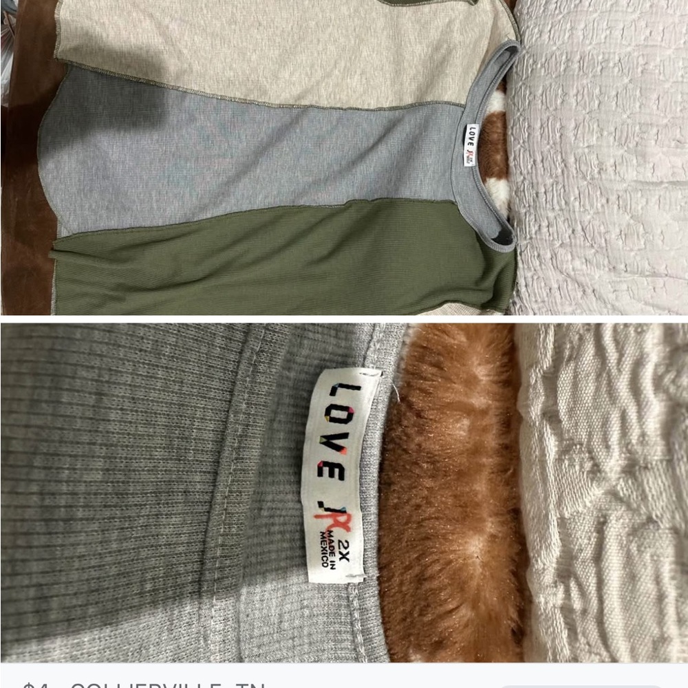 LOVE Kids Color Block Bottoms - Gray and Olive